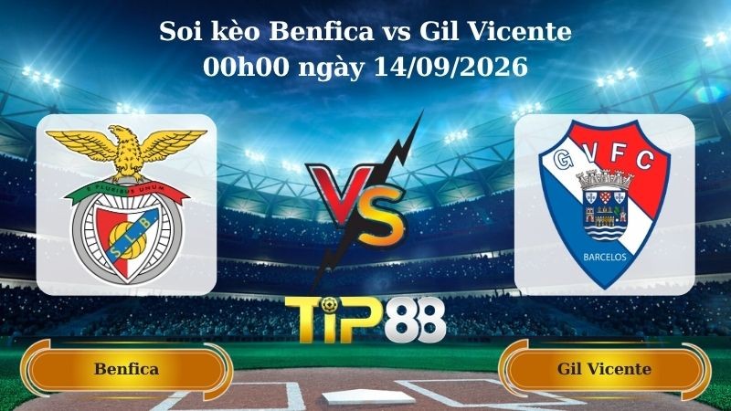 TIP88 Nhận định soi kèo Benfica vs Gil Vicente 00h00 ngày 14/09/2026 - VĐQG Brazil